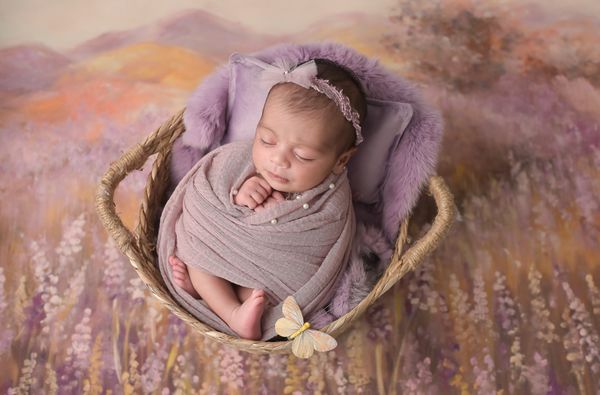 beautiful newborn baby girl. Photo taken in my studio in Herndon - Northern Virginia.