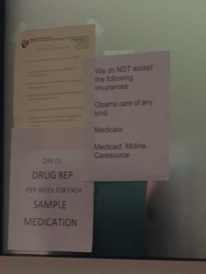 This doctor doesn't understand the Affordable Care Act. Pretty scary. Not to mention unprofessional.