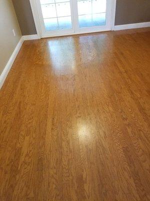 Wood floor after cleaning