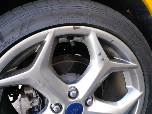 This is my rim that they damaged at their shop and they refuse to repair