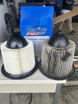 New and Oil Air Filter