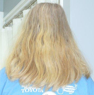 19 hours after my so-called perm my hair is nearly straight!