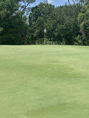 Eagle putt on the 16th.