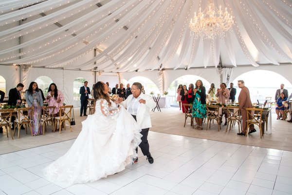 From Ana Isabel Photography, taken at a wedding we DJed and Coordinated at Herrington on the Bay in North Beach, MD