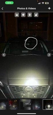 this is the pic the tow guy took if you flash in on the hood flash it on the windshield I circled it thou look at the bottom other pics