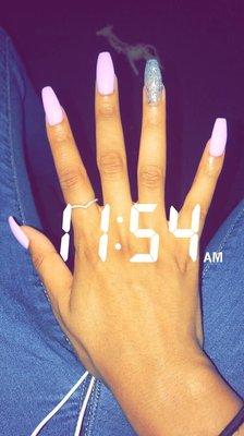 Lilac nails