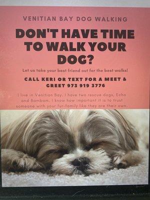 Dog walking service flyer