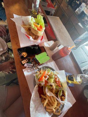 Grouper sandwich and Grouper tacos