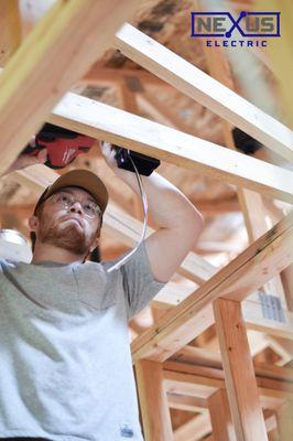 Setting up the very beginning electrical for a new construction home!