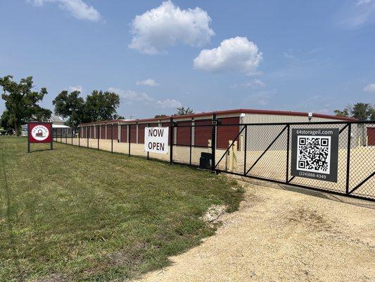 Our facility entrance and buildings with the roadside sign