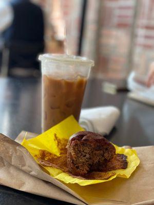 Cold Brew Iced Coffee Banana walnut muffin (vegan)