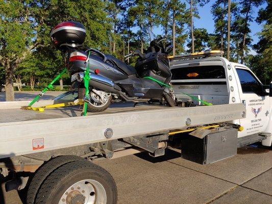 Motorcycle towing