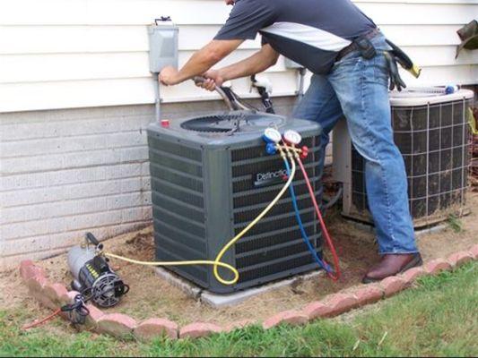 Refrigerant charging of condenser in Hollywood.