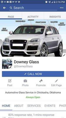 DOWNEY GLASS Facebook page