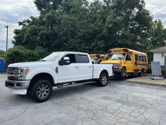 Mini Bus wouldn't start. Thanks Tender Years for trusting us to transport it to the shop!