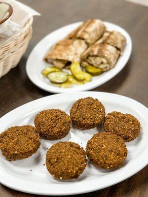 Falafel and chicken shawarma