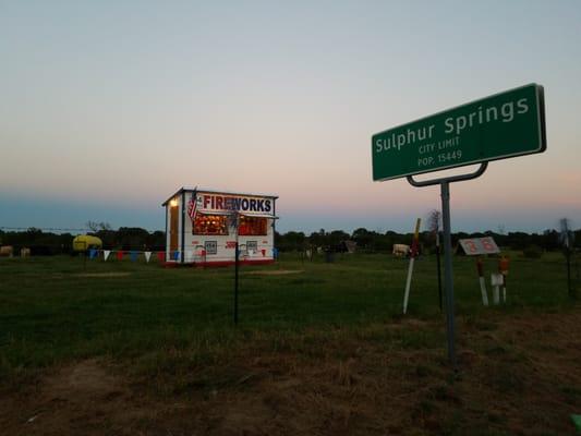 They're only a few feet outside the city limits south of Highway 154 from Walmart.