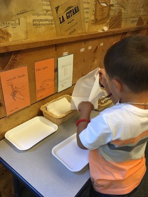 We value independence as students gain a great sense of accomplishment making snack.  Sequencing cards help them follow the steps.