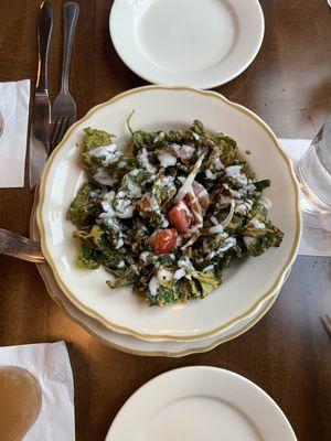 Fried Spinach Salad