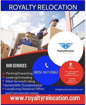 Full Service Household Moving Company Here To Serve All of your Household and Office needs!