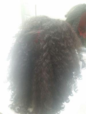 View from the side (Kinky Curl Out)