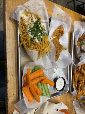 2 piece tender combo with veggies and REG - GARLIC FRIES DELIVERY