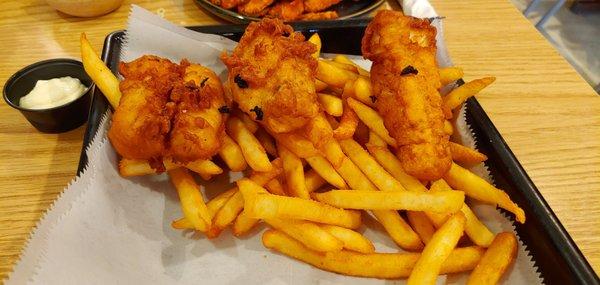 Beer battered cod and fries - very good