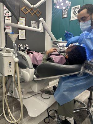 This dentist is the best, he was so patient with my son and made him comfortable to do the exam