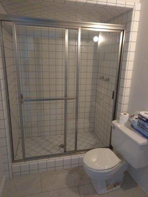 Framed sliding shower enclosures (tub or no-tub)