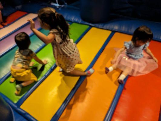 One of the bounce houses