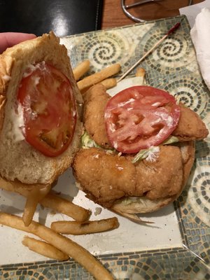 Crispy chicken sandwich- basically just two chicken tenders on a roll, do not recommend.