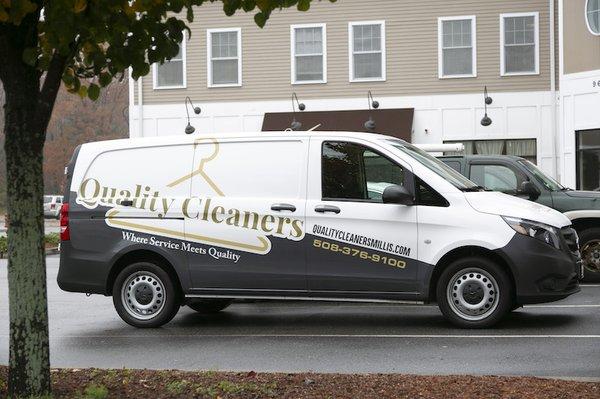 Free Pickup and Delivery.  Save time and money while getting around to other things.  Quality Cleaners Millis, MA