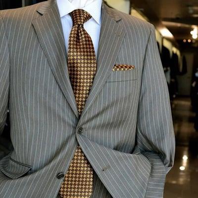 With over 500 suits. Lazarou has type of stripe you could ask for!