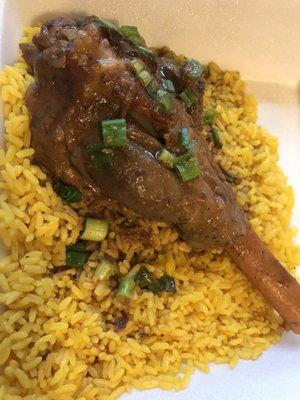 Lamb shank.  Tender with a nice glaze.