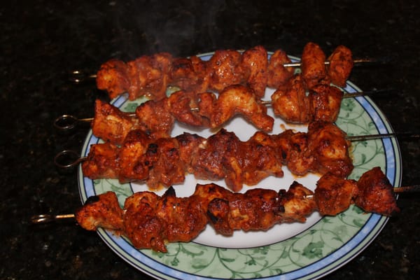 Shish Taouk made by summer camp students at Creative Kids Kitchen