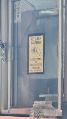 No cash accepted, so you HAVE to pay with CC and pay the fee, even if you have the cash.