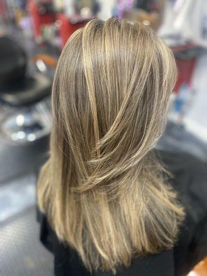 Dusty blonde highlights