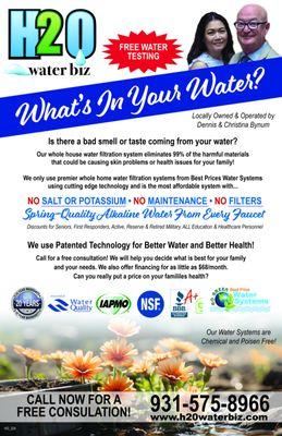 What's In Your Water? Whole home water filtration systems!