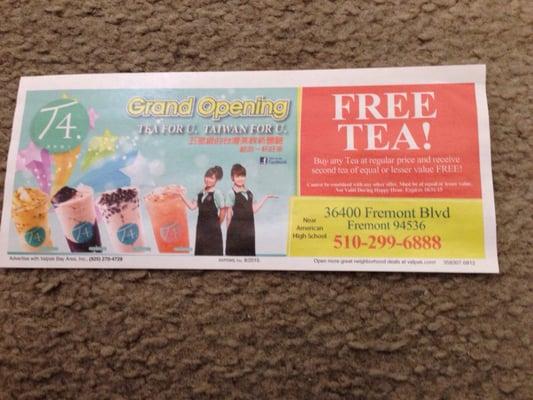 Grand Opening Coupons!!