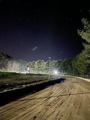 Beautiful stars over the track