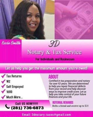 Accepting New Clients, flexible hours, IRS Certified