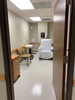 Comfortable space for patients needing lab work or other tests done.