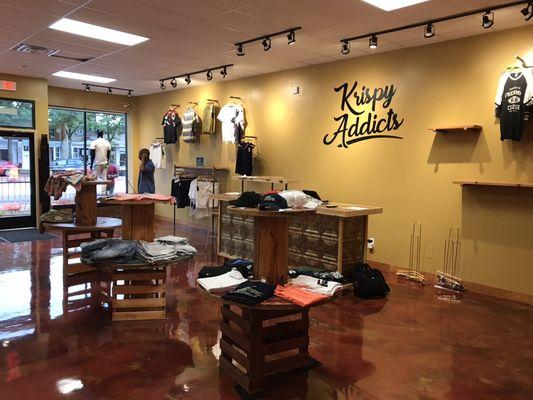 Inside view of Krispy Addicts Clothing Boutique.