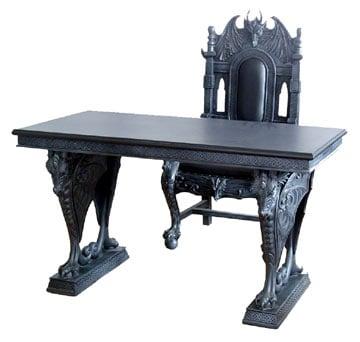 A truly marvelous chair and desk set, fit for a king!