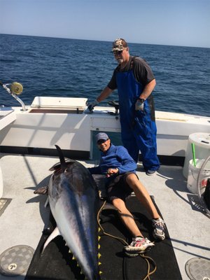 This tuna is bigger than the guy that caught it