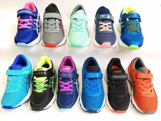 Variety of Kids Asics!