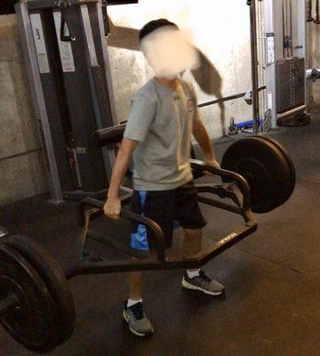 Trap bar deadlifts at 11 years old