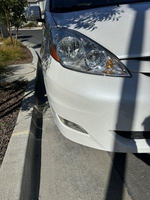 After:shining headlights and replaced bumper!