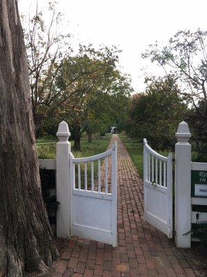 Through the gate to gazebo.