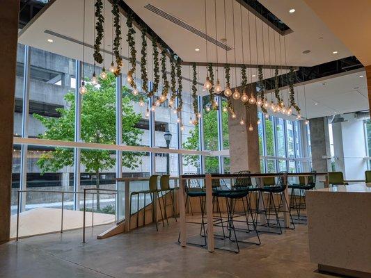 Inside The Collective Food Hall at Coda common dining space.